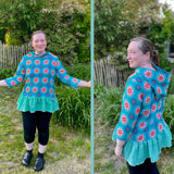 Sparpaket Schnittmuster Kelda Kapuzenpulli für Mädchen und Damen Gr 98- 134 und 32–48 - Sewando