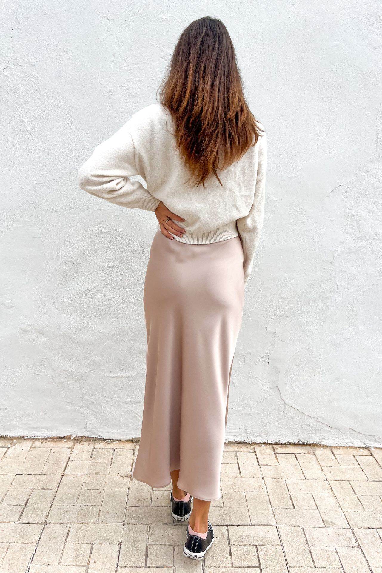 Satinrock Maxirock BLANCA, Gr. 32-50, PDF Schnittmuster - Sewando