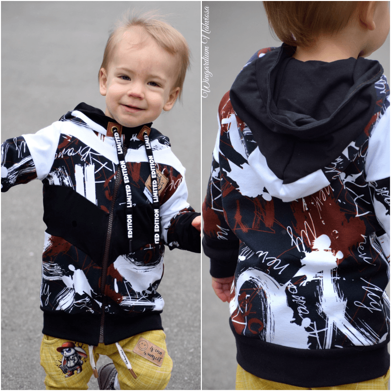 Schnittmuster Sweatjacke Benny Gr. 86 bis 152 - Sewando