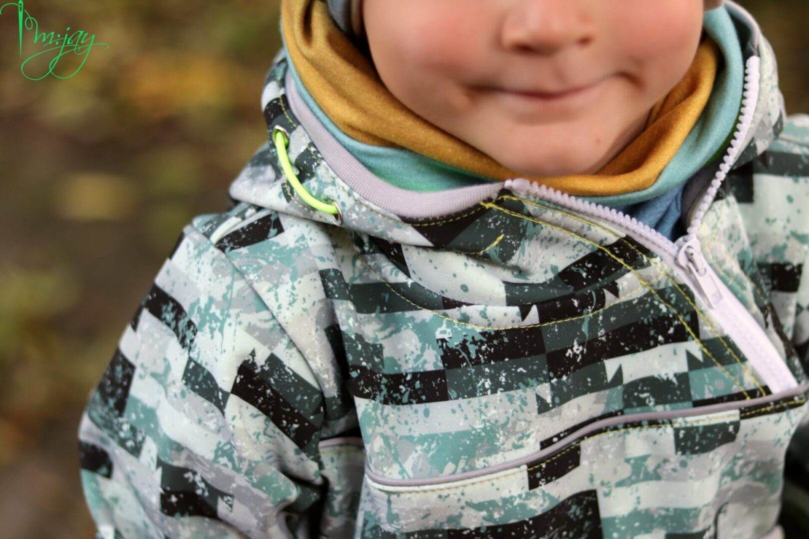 Big Herbstwind & Frühlingssonne Anorak, Windbreaker, Drüberzieh-Hoodie für 105cm-140cm Körpergröße - Sewando