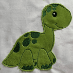 Stickdatei Doodle Dinosaurier Applikation 3 Größen Set 732 - Sewando