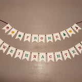 Stickdatei - Mini-Wimpelkette "Frohe Weihnachten"