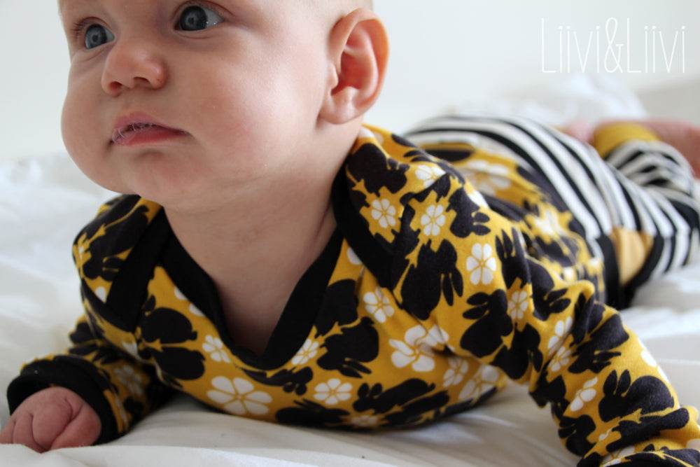 Baby-Basic-Shirt Schnittmuster mit amerikanischem Ausschnitt Gr. 50-92 : - Sewando