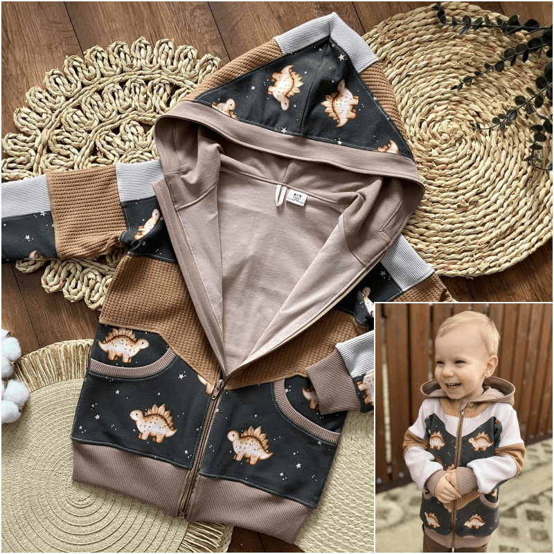 Schnittmuster Sweatjacke Benny Gr. 86 bis 152 - Sewando