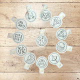 Stickdatei Sternzeichen Schlüsselanhänger Set 2583 - Sewando
