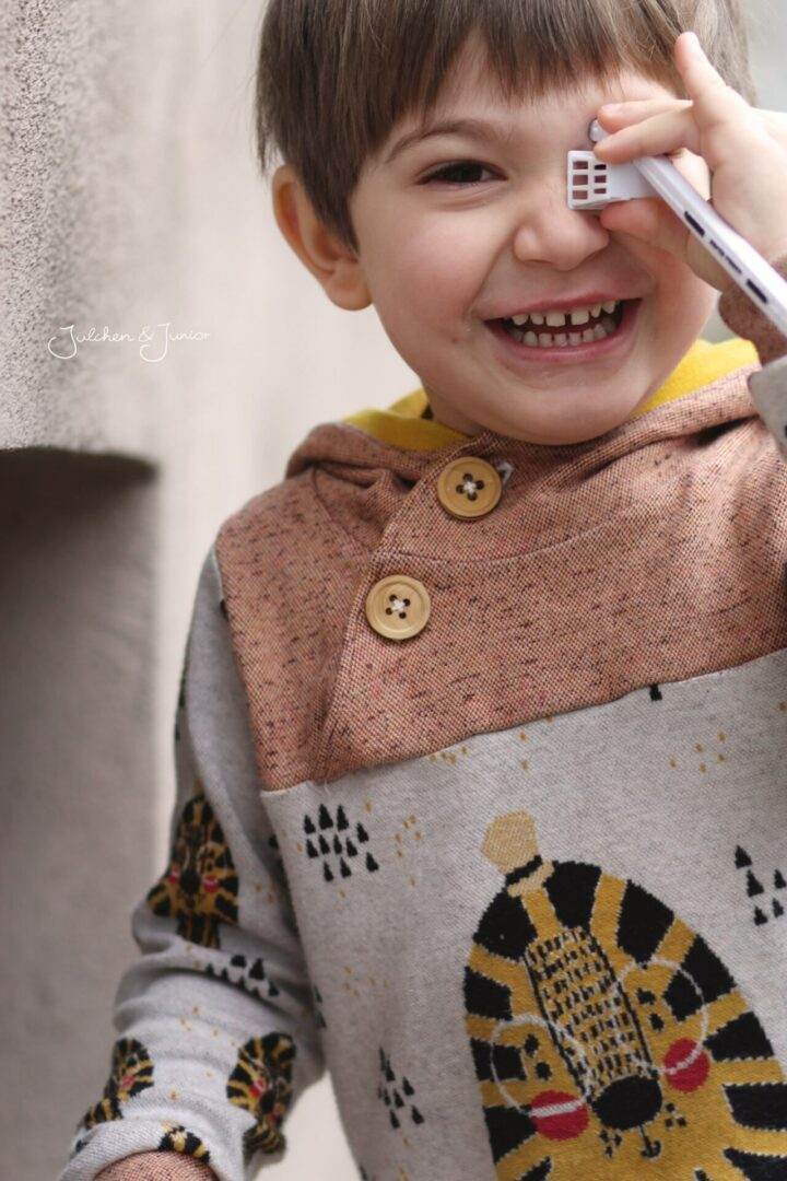 Big Swoodie Troyer, Hoodie, Knopfpullover für 105cm-140cm Körpergröße - Sewando