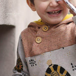 Big Swoodie Troyer, Hoodie, Knopfpullover für 105cm-140cm Körpergröße - Sewando