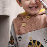 Big Swoodie Troyer, Hoodie, Knopfpullover für 105cm-140cm Körpergröße - Sewando