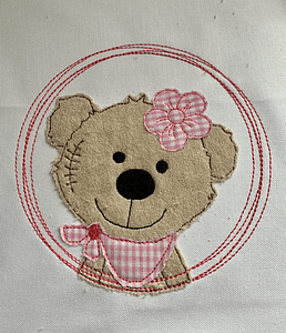 Stickdatei Doodle Girl Teddy Bär Set 817 - Sewando