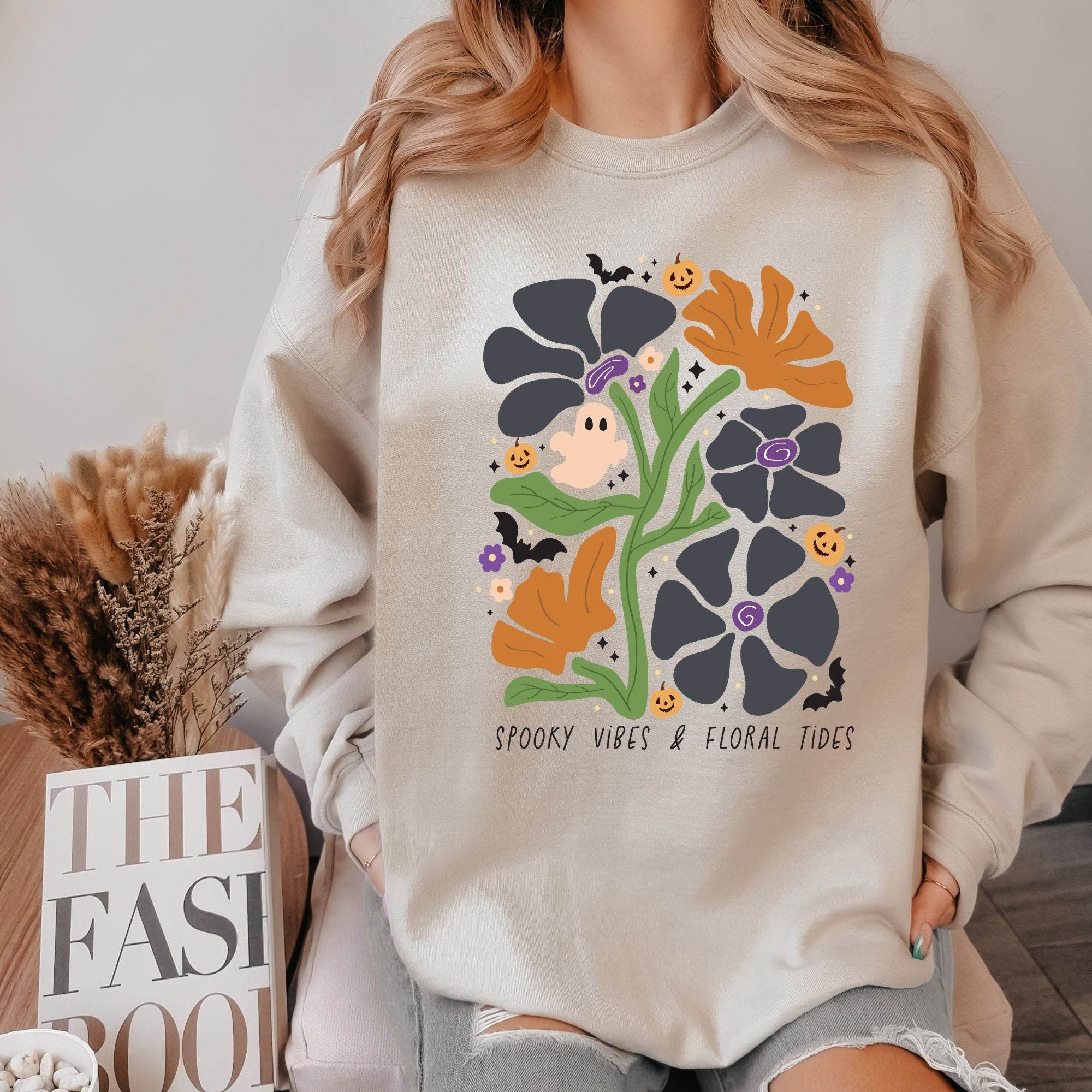 Plotterdatei Halloween Set – Geister & Kürbisse mit Blumen, 6 Motive - Sewando