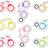 Stickdatei Schlüsselanhänger - Fahrrad & Drahtesel - Sewando