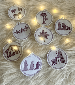 Stickdatei Weihnachten Baumschmuck Geschenkanhänger Set 906 - Sewando