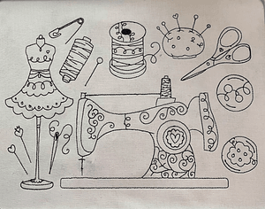 Stickdatei Nähen Nähmaschine Set Outline 930 - Sewando