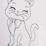 Katze Stickdatei – Ausmalmotiv für Kinder & kreative Regentage - Sewando