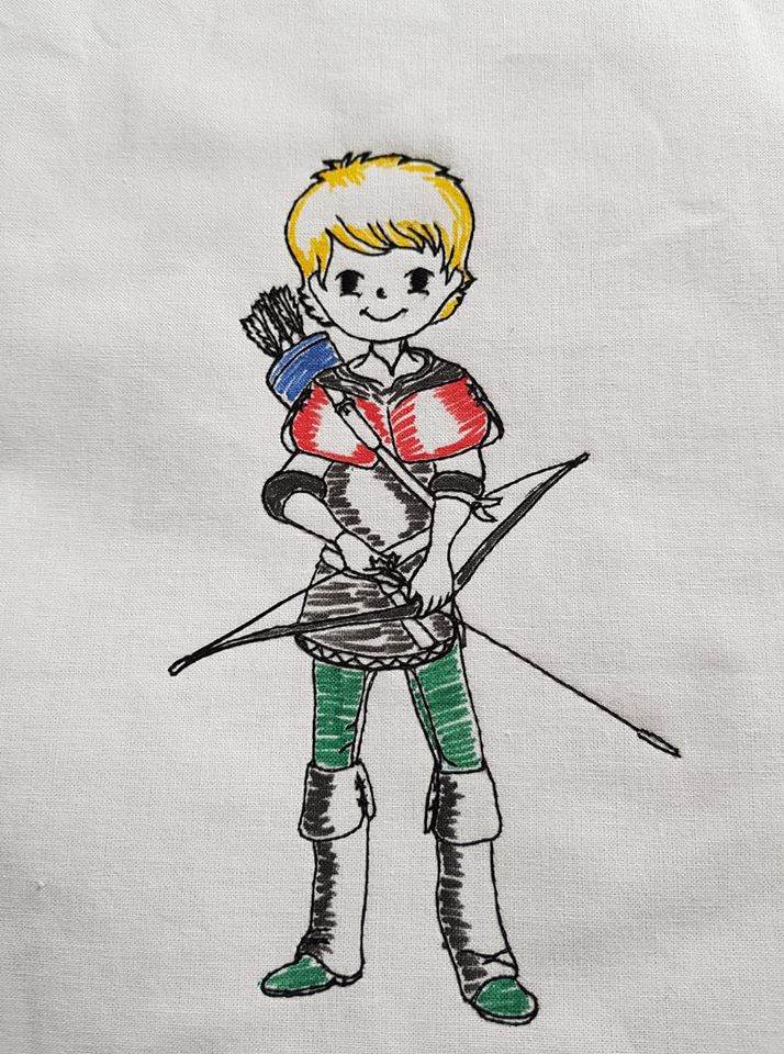 Schütze Stickdatei – Ausmal-Stickdatei für Kinder & bunte Regentage - Sewando