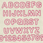Stickdatei 3D Applikation Schrift ca. 65mm Set 979 - Sewando