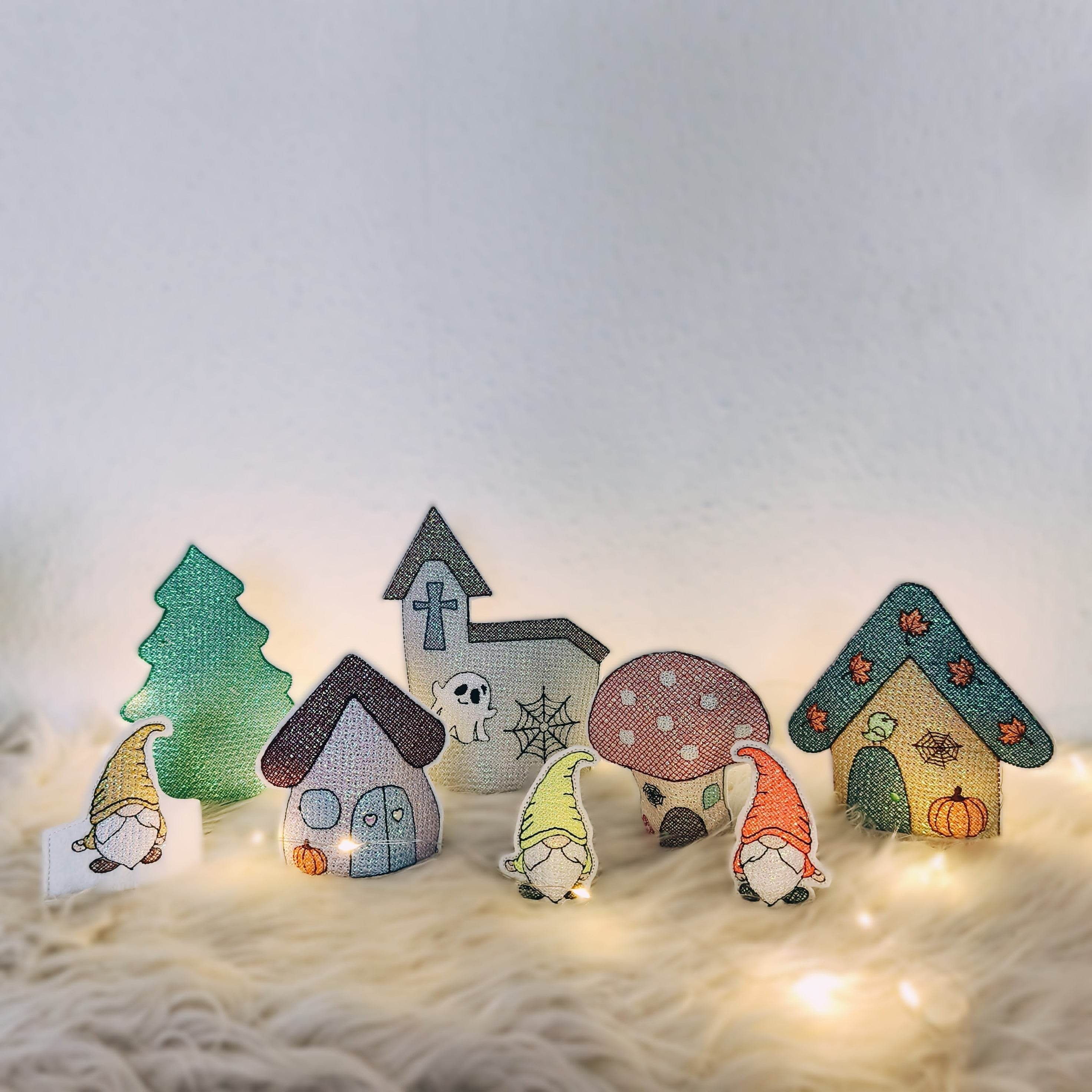 Stickdatei Herbst Dorf Halloween Set 2588 - Sewando