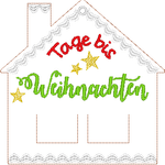 Stickdatei - Adventskalender Lebkuchenhaus - Sewando
