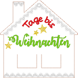 Stickdatei - Adventskalender Lebkuchenhaus - Sewando