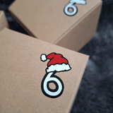 Adventskalenderzahlen mit Mützchen | SVG, DXF & PNG Plotterdatei, Laserdatei - Sewando