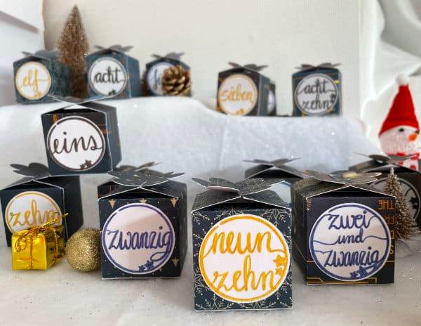 Adventskalenderzahlen SVG | DXF | PNG Plotterdatei, Laserdatei - Sewando