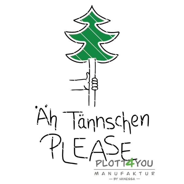 Äh Tännschen | SVG, DXF, PNG Plotterdatei, Laserdatei - Sewando