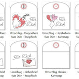 Stickdatei  "Liebespost" (8 ITH-Dateien)