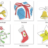 Schokoladen-Hüllen in 4 Größen (Single Line X-Mas) - Sewando