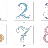 Stickdatei - Single Line Zahlen 0-9 - Sewando