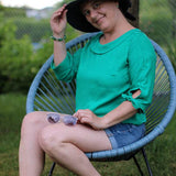 Schnittmuster BECCA - Bluse, Kleid mit Kragenvariationen, verschiedenen Ärmeln Gr. 34-54 - Sewando