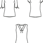 Schnittmuster BECCA - Bluse, Kleid mit Kragenvariationen, verschiedenen Ärmeln Gr. 34-54 - Sewando