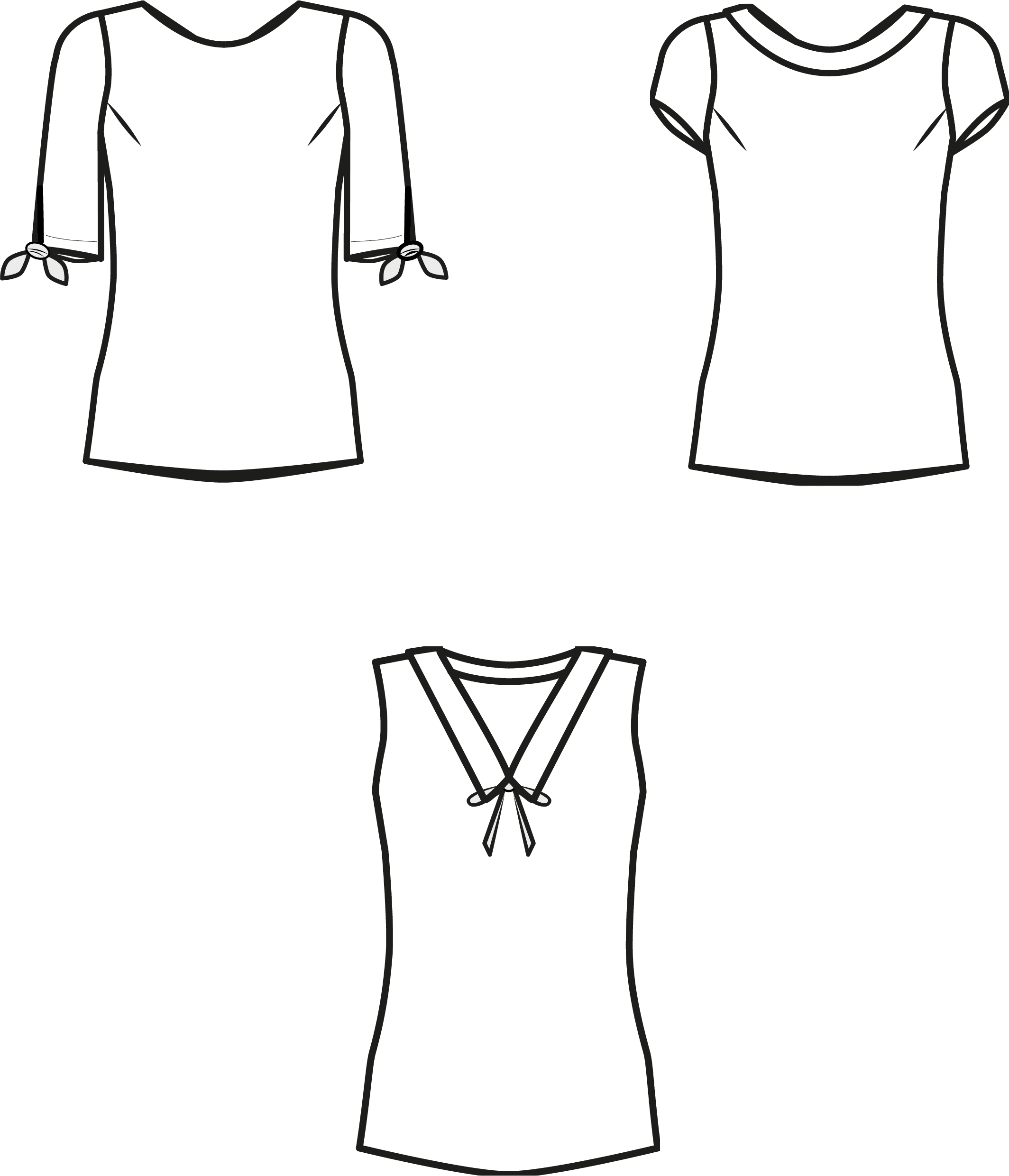 Schnittmuster BECCA - Bluse, Kleid mit Kragenvariationen, verschiedenen Ärmeln Gr. 34-54 - Sewando