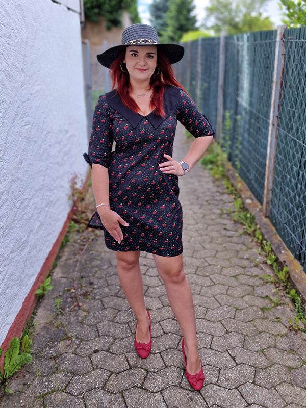 Schnittmuster BECCA - Bluse, Kleid mit Kragenvariationen, verschiedenen Ärmeln Gr. 34-54 - Sewando