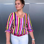 Schnittmuster BECCA - Bluse, Kleid mit Kragenvariationen, verschiedenen Ärmeln Gr. 34-54 - Sewando