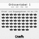 Plotterdatei Größenlabel 1 - Sewando