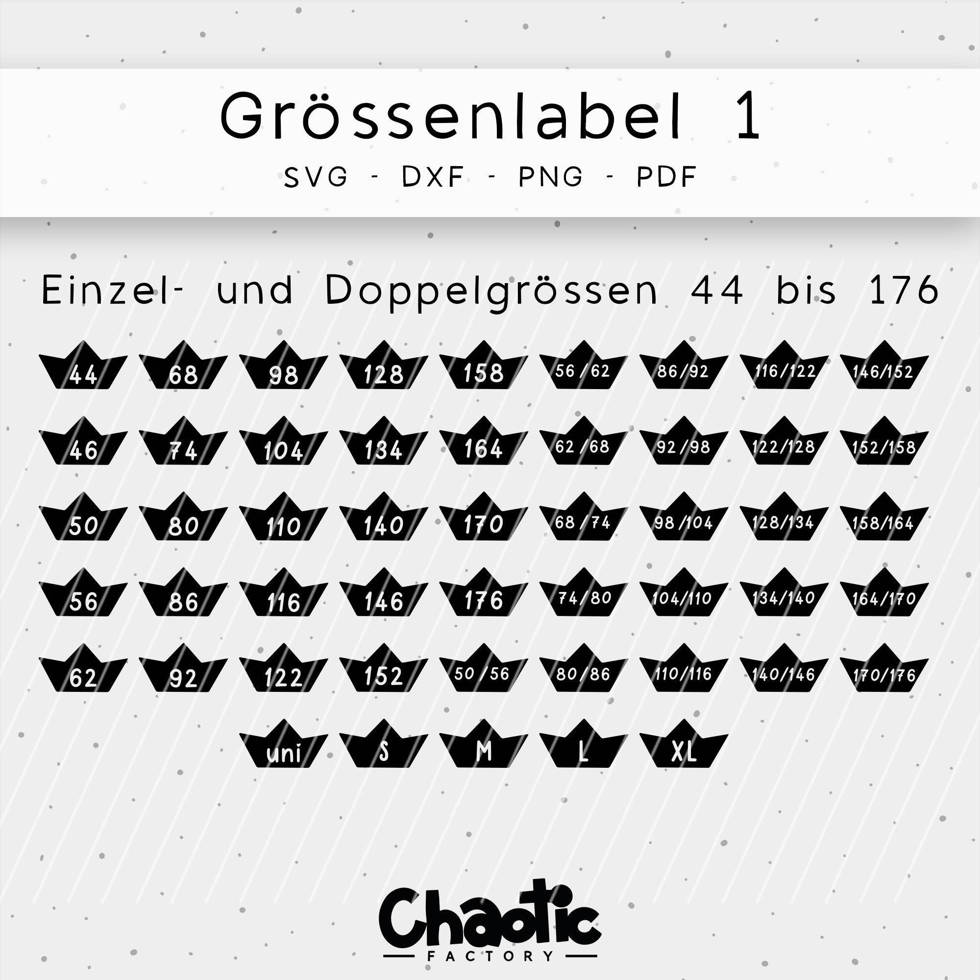 Plotterdatei Größenlabel 1 - Sewando