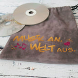 Musik an, Welt aus | SVG, DXF, PNG Plotterdatei, Laserdatei - Sewando