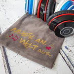 Musik an, Welt aus | SVG, DXF, PNG Plotterdatei, Laserdatei - Sewando