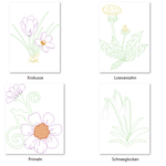 Stickdatei - 8 Bestecktaschen Blumenmeer - Sewando