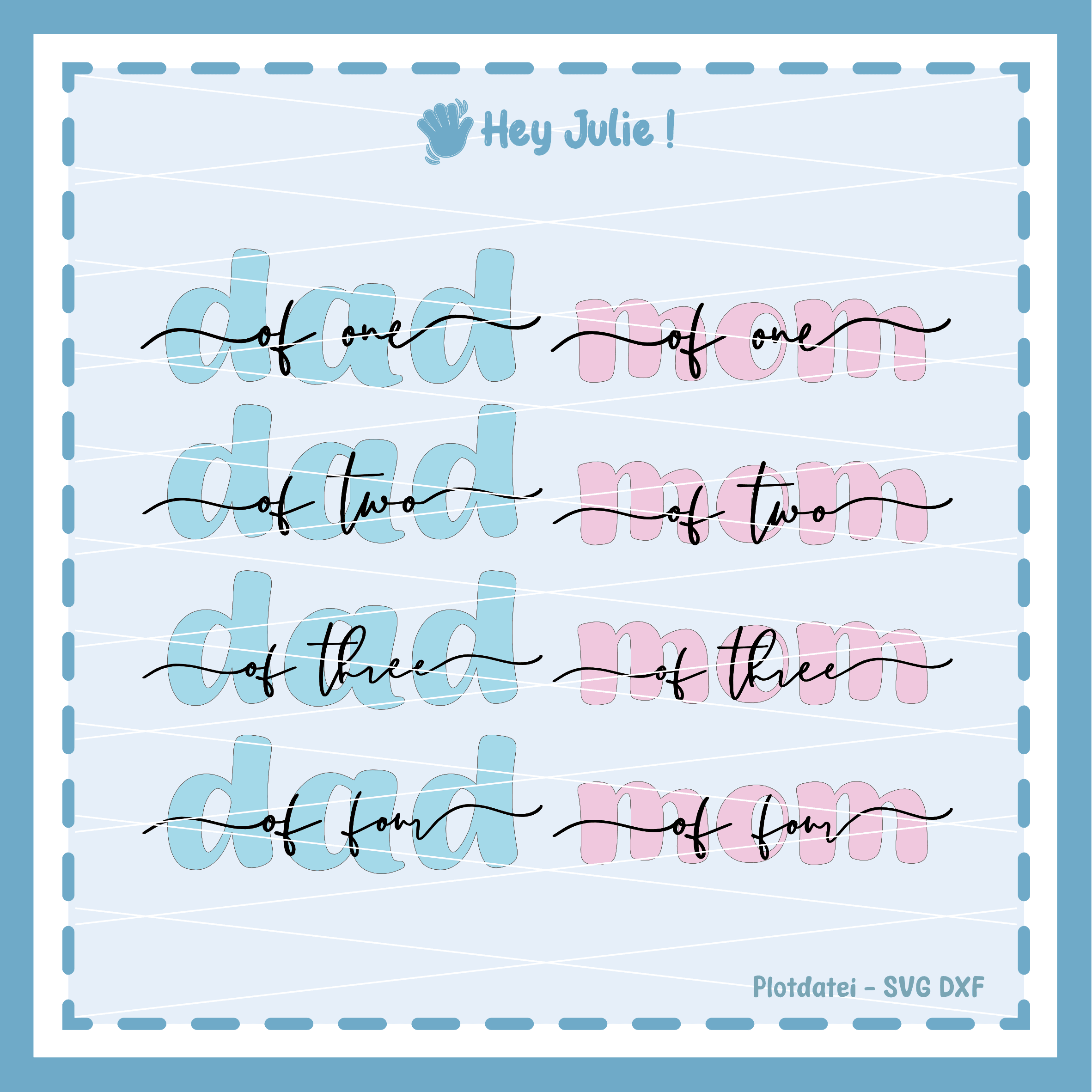 Plotter- Laserdatei Dad & Mom of … - Sewando