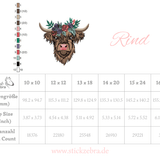 Highland Rind mit Blumenkranz – Stickdatei für deine Stickmaschine - Sewando