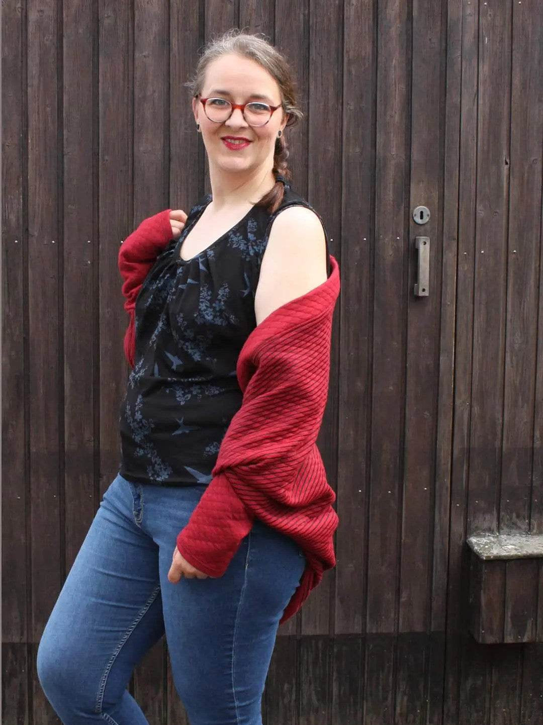 Schnittmuster Cardigan Crystal Gr. S - XL DE Freebie - Sewando