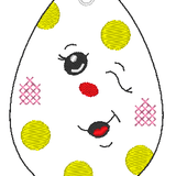 Stickdatei - 6 Ostereier mit Gesicht (ITH und Doodle) - Sewando