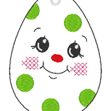 Stickdatei - 6 Ostereier mit Gesicht (ITH und Doodle) - Sewando