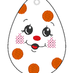Stickdatei - 6 Ostereier mit Gesicht (ITH und Doodle) - Sewando