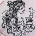 Elfe Magie Zauber Redwork 5 Größen ab 13x18 Stickdatei - Sewando