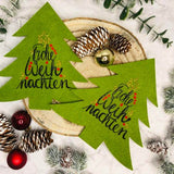 Frohe Weihnachten-Tannenbaumform | SVG, DXF, PNG Plotterdatei, Laserdatei - Sewando