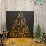 Frohe Weihnachten-Tannenbaumform | SVG, DXF, PNG Plotterdatei, Laserdatei - Sewando