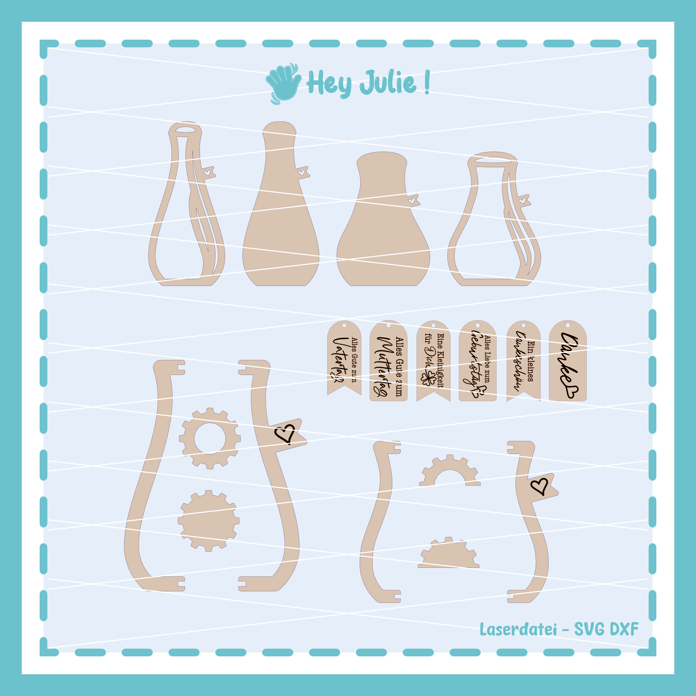 Laserdatei Frühlingsboten Vase - Sewando