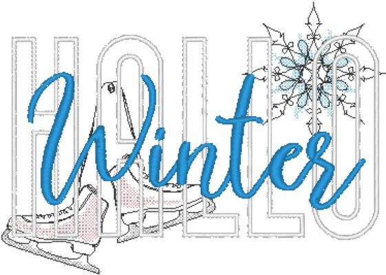 Stickdatei - HALLO Winter - Sewando